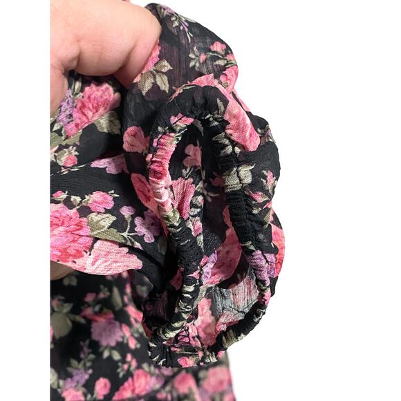 Francesca's Floral Sweetheart Tiered Dress S Cottagecore Milkmaid Romantic NWT - Picture 6 of 13